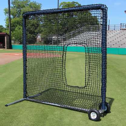 7' x 7' Softball Net and Premier Frame with Wheels