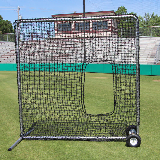 7' x 7' Softball Net and Premier Frame with Wheels